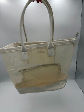 Neiman Marcus Clear PVC Beach Tote Bag